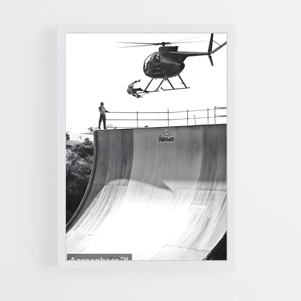 Poster Riding the Sky – affiche Skateboard (vue 3)